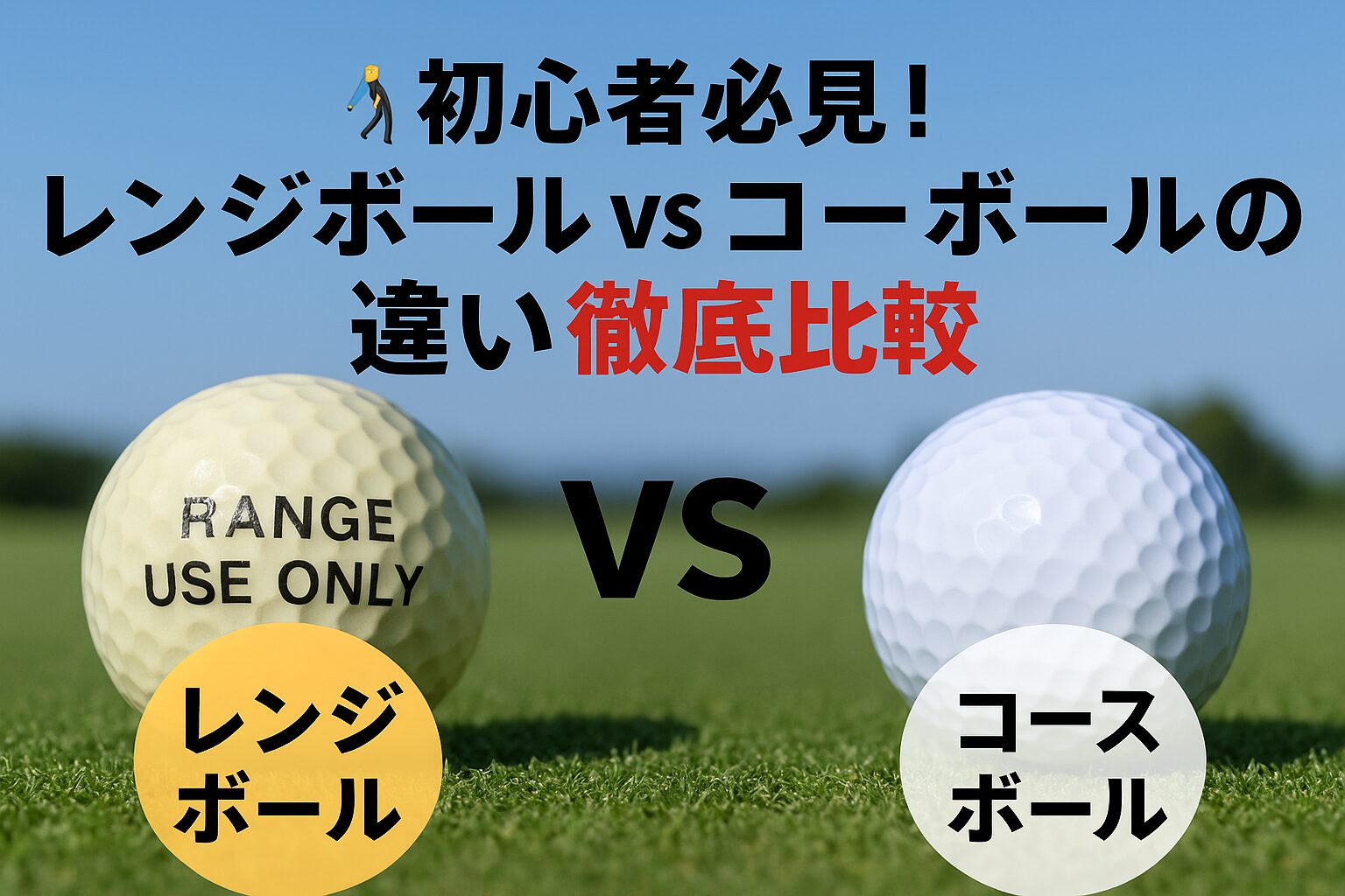🏌️‍♂️初心者必見！レンジボール vs コースボールの違い徹底比較