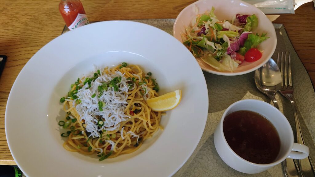 大厚木カントリークラブ 桜コース 高菜としらすのスパゲッティ