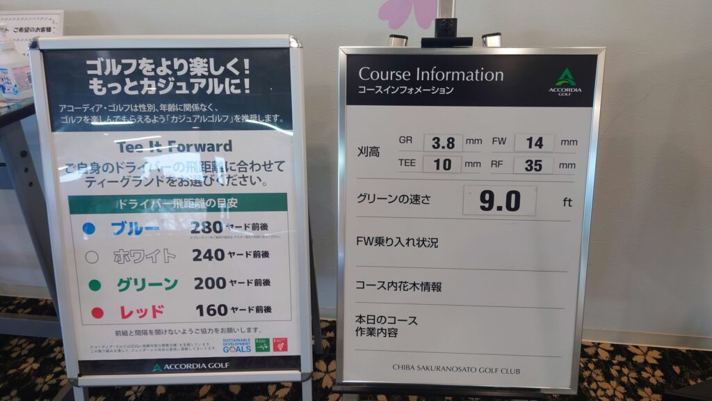 千葉桜の里ゴルフクラブグリーンスピード