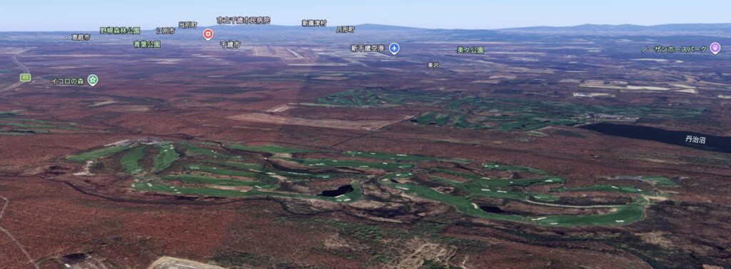 北海道ブルックスカントリークラブ　GOOGLE　EARTH