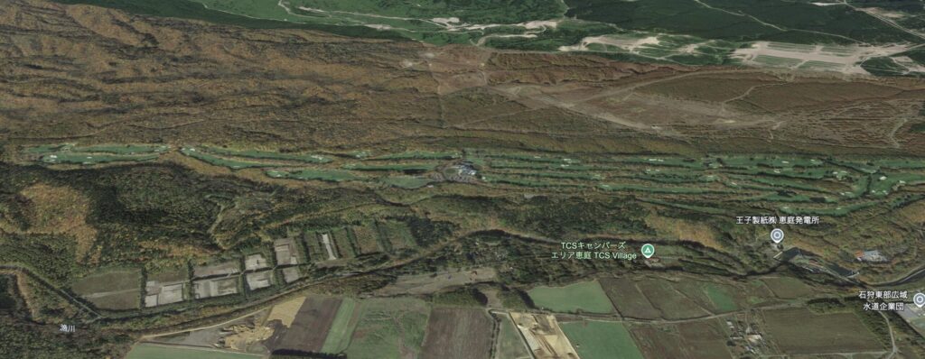 恵庭カントリー倶楽部　GOOGLE　EARTH