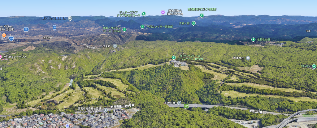 神戸グランドヒルゴルフクラブGOOGLE　EARTH