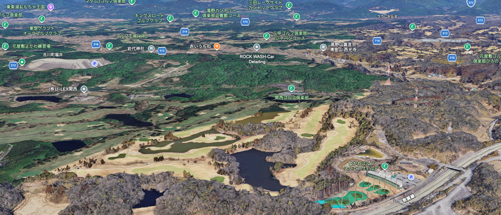 関西ゴルフ倶楽部　GOOGLE　EATH